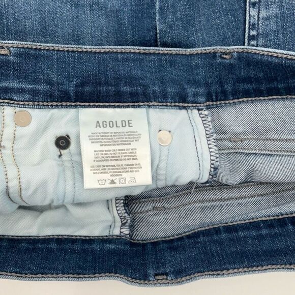 Agolde Blue Sophie High Rise Crop Denim Skinny Jeans Size 28 - Picture 7 of 9